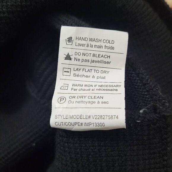 Vince Ribbed 100% Wool Black Sweater Jacket Sz S Heavy Knit Asymmetric Zip - Picture 8 of 10